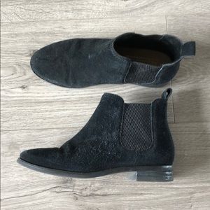 TOMS black suede Chelsea boot